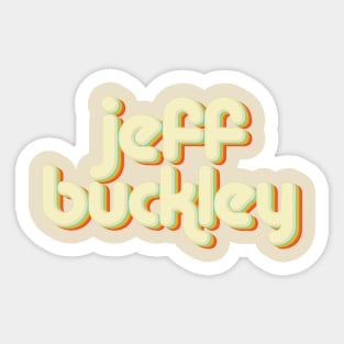 vintage color jeff buckley Sticker